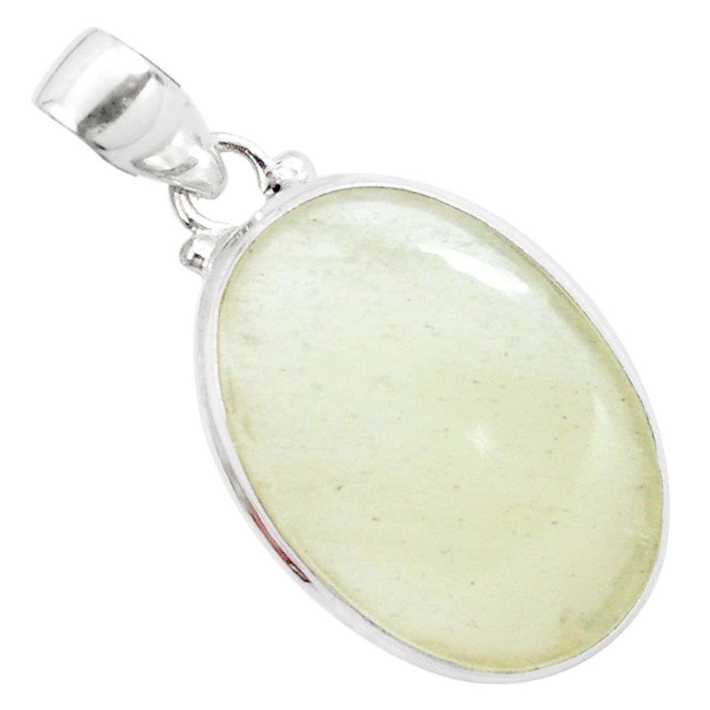 19.72cts natural libyan desert glass (gold tektite) 925 silver pendant p58586