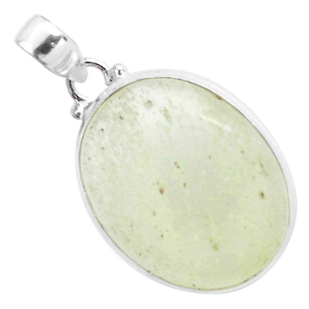 24.00cts natural libyan desert glass (gold tektite) 925 silver pendant p58588