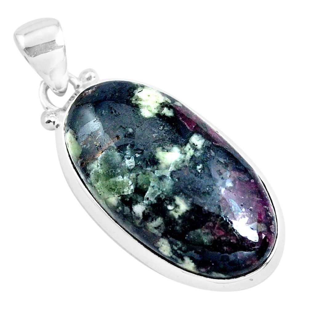 19.45cts natural pink eudialyte 925 sterling silver pendant jewelry p40864