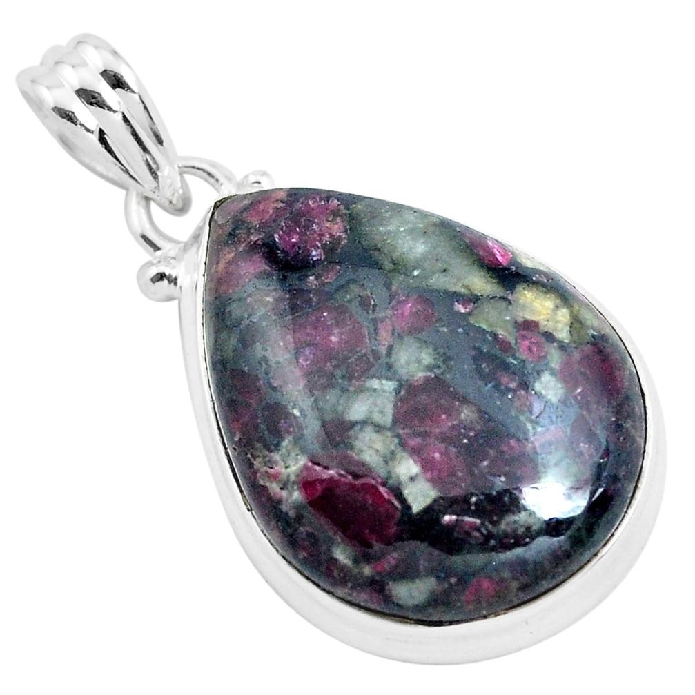 18.15cts natural pink eudialyte 925 sterling silver pendant jewelry p40868