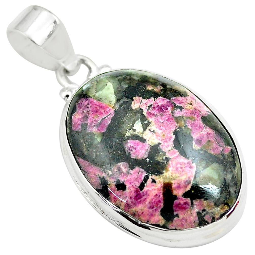 20.88cts natural pink eudialyte 925 sterling silver pendant jewelry p71994