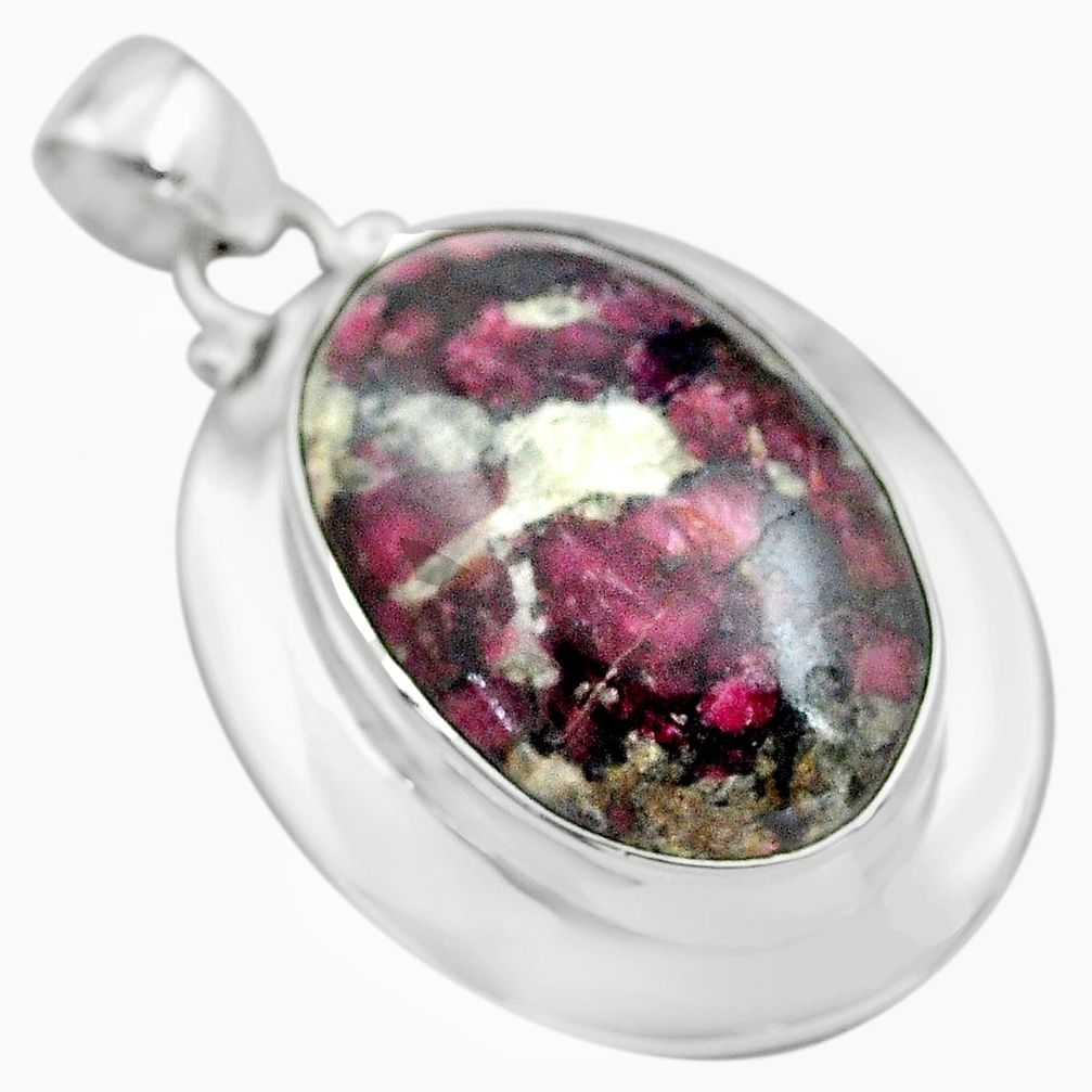 29.73cts natural pink eudialyte 925 sterling silver pendant jewelry p85040