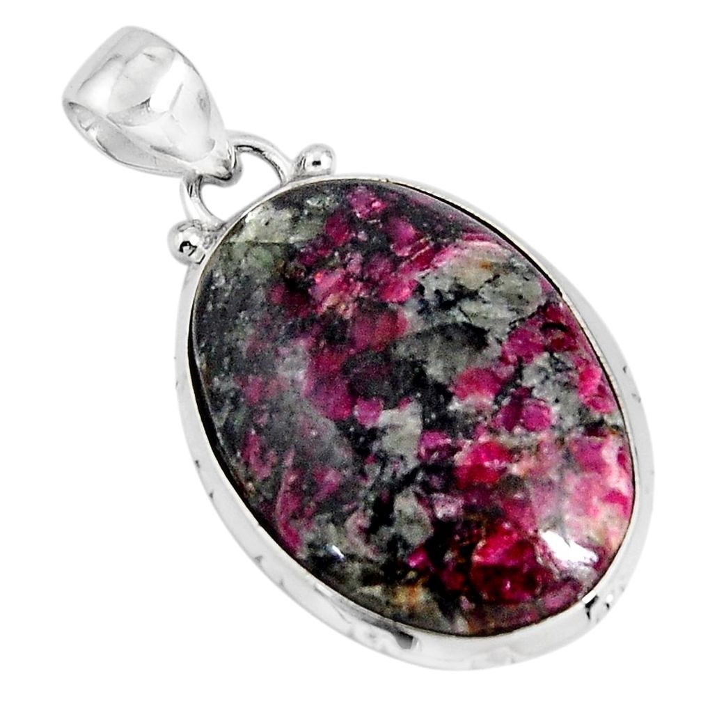 16.18cts natural pink eudialyte 925 sterling silver pendant jewelry p90470