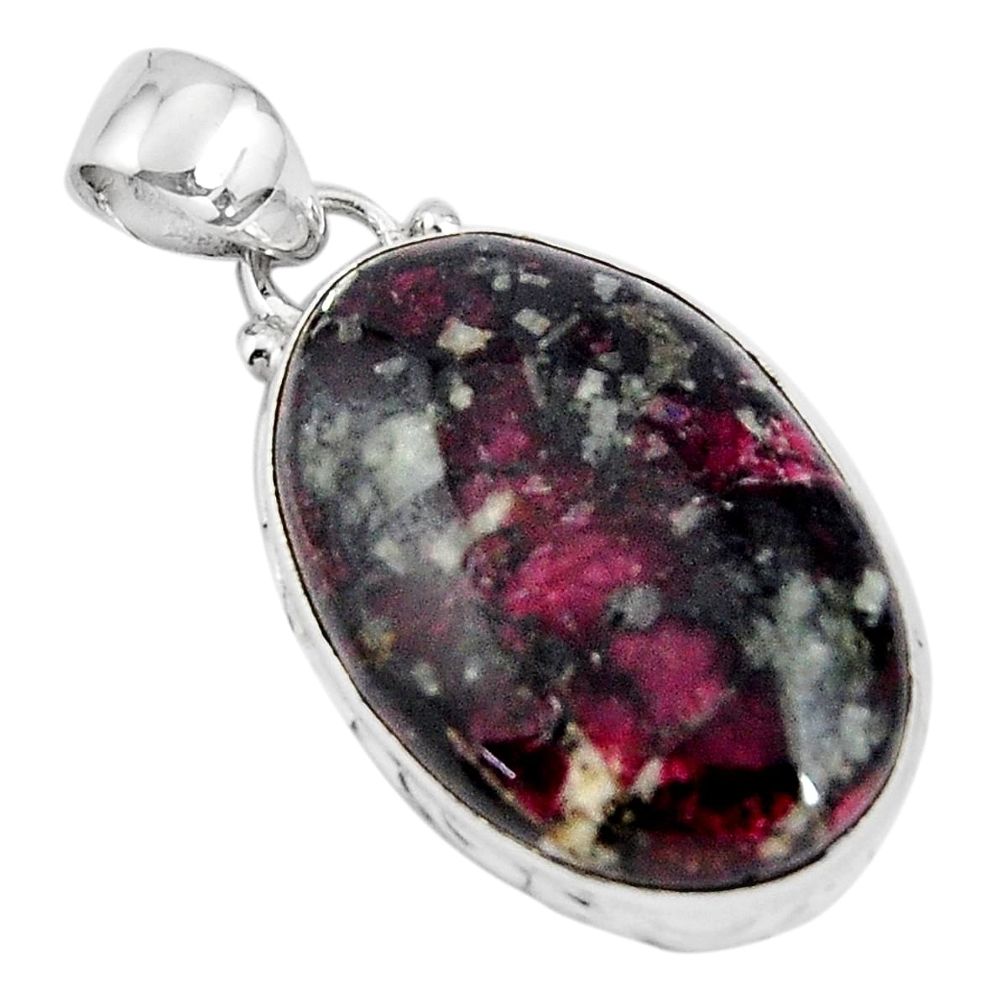18.15cts natural pink eudialyte 925 sterling silver pendant jewelry p90471