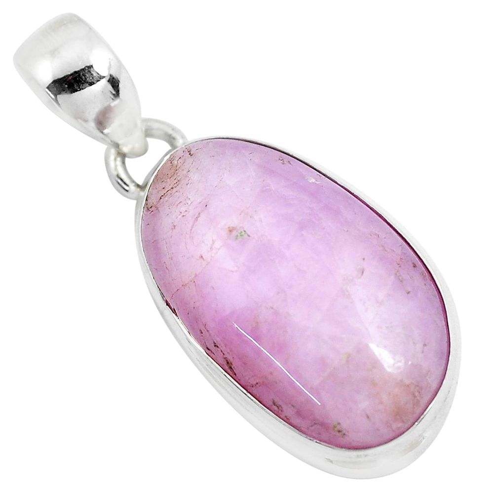 16.55cts natural pink kunzite 925 sterling silver pendant jewelry p42570