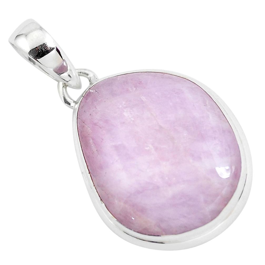 21.48cts natural pink kunzite 925 sterling silver pendant jewelry p46341