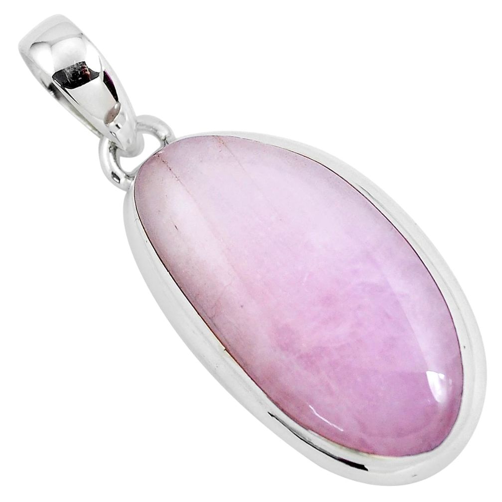21.48cts natural pink kunzite 925 sterling silver pendant jewelry p46342