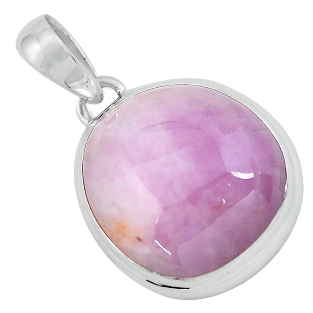 24.38cts natural pink kunzite fancy 925 sterling silver pendant jewelry p59848