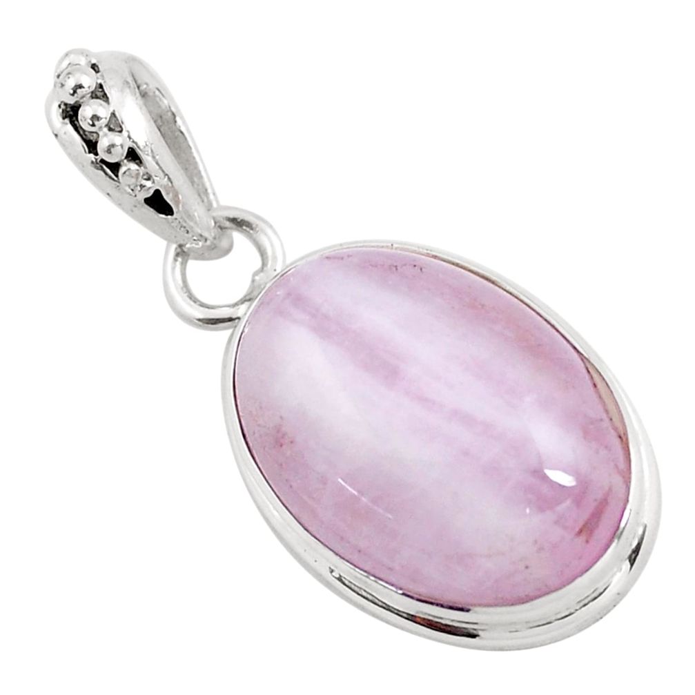 14.72cts natural pink morganite 925 sterling silver pendant jewelry d31771