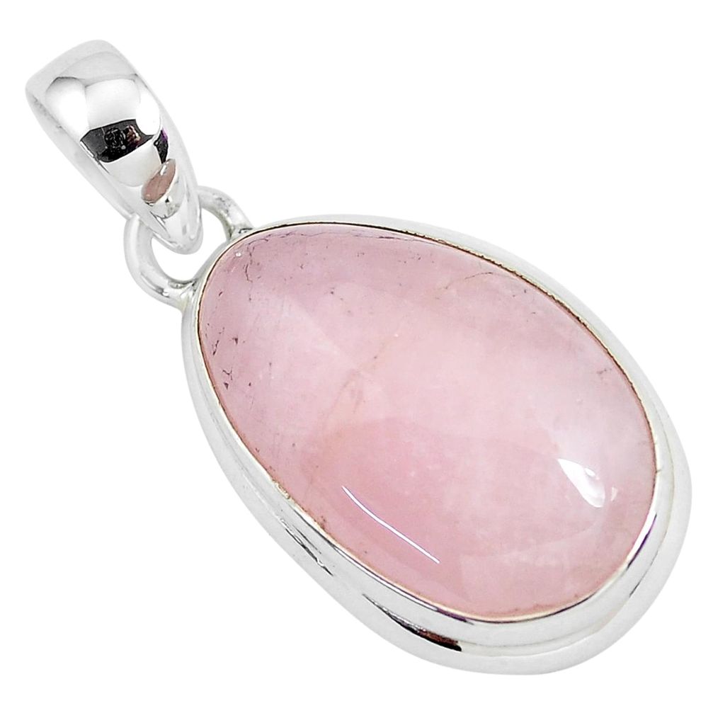 19.07cts natural pink morganite fancy 925 sterling silver pendant jewelry p46324