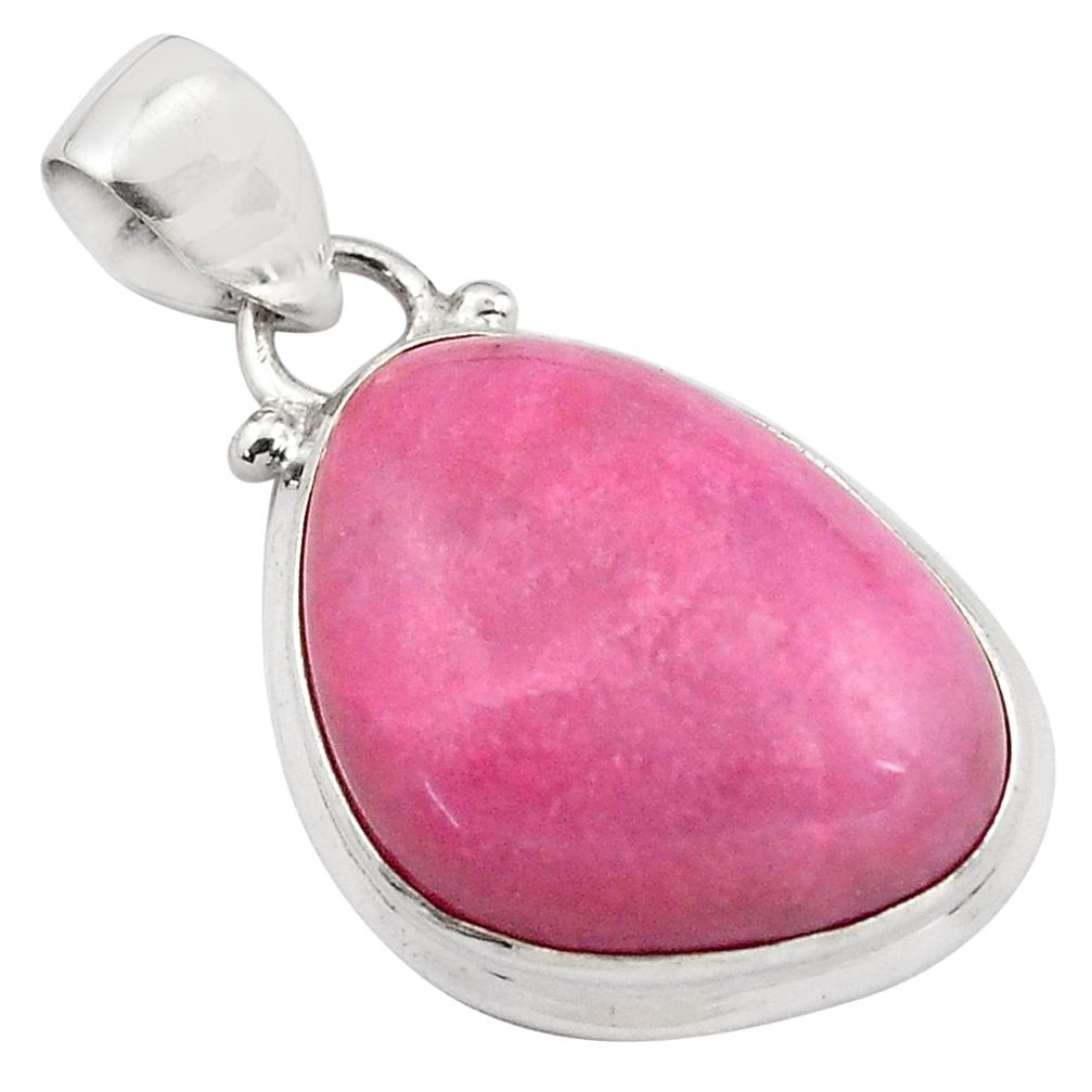 15.08cts natural pink petalite 925 sterling silver pendant jewelry p85218