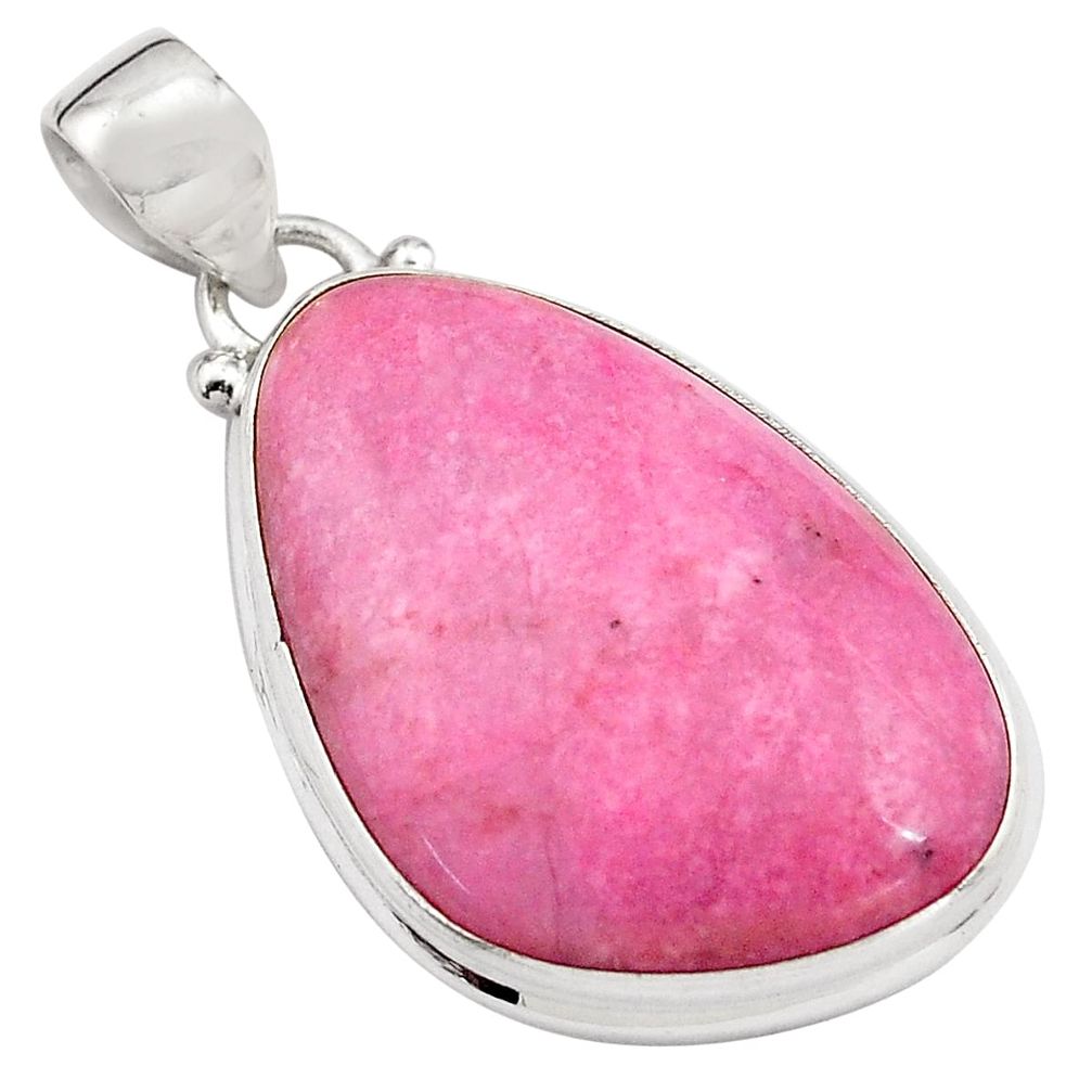 19.23cts natural pink petalite 925 sterling silver pendant jewelry p85236
