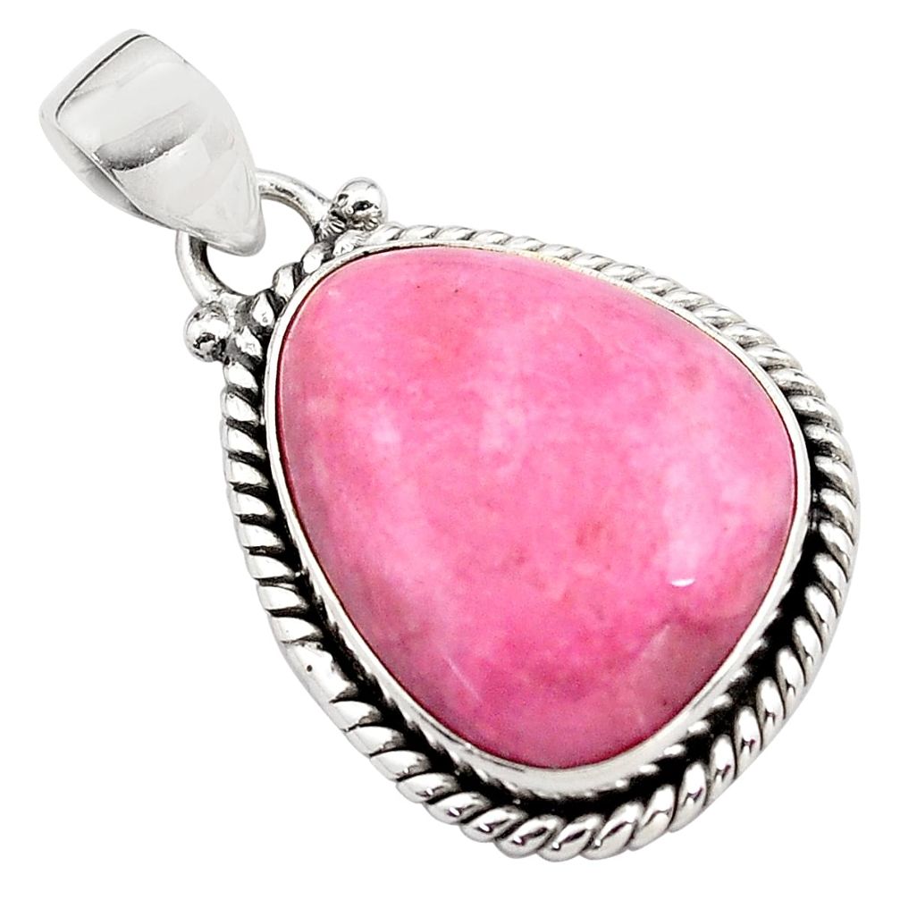 15.55cts natural pink petalite 925 sterling silver pendant jewelry p85238