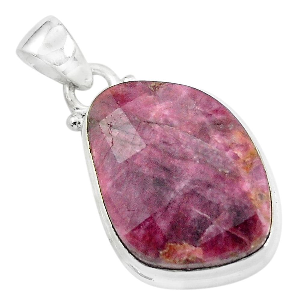 17.42cts natural pink tourmaline 925 sterling silver pendant jewelry p59051