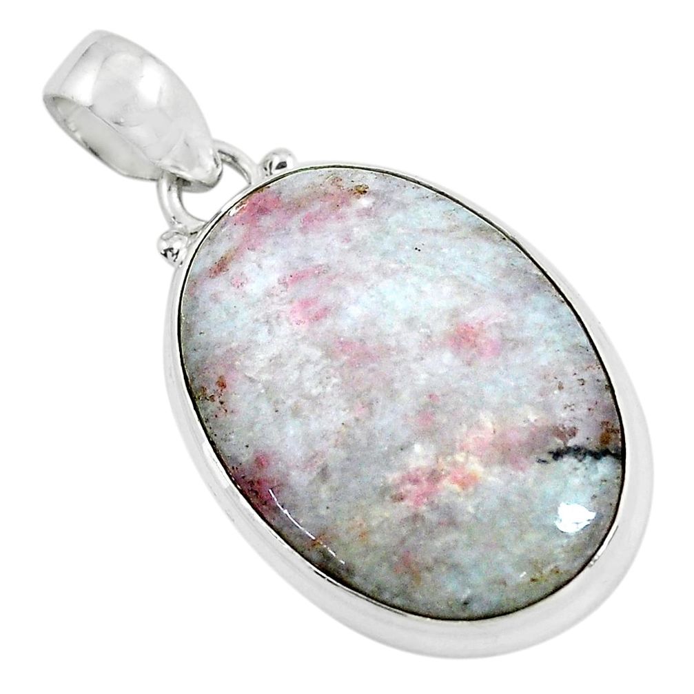 19.23cts natural pink tourmaline in quartz 925 sterling silver pendant d31816