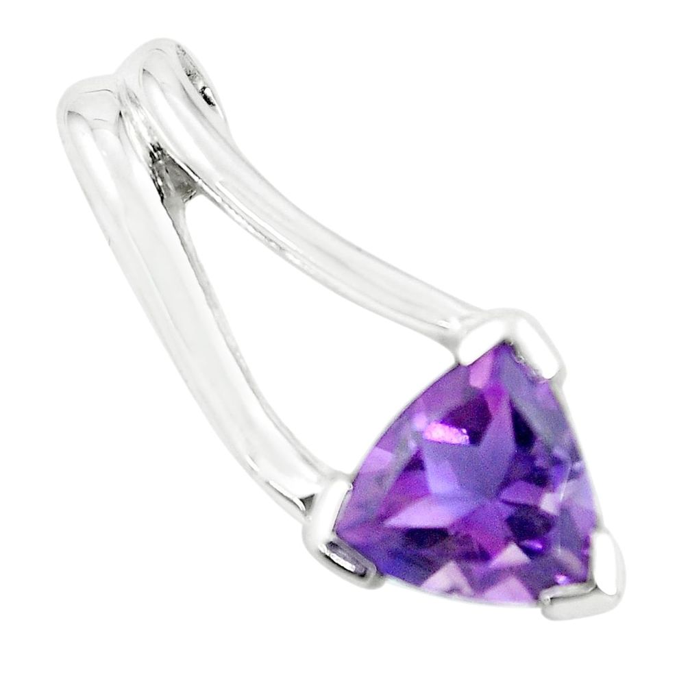 2.47cts natural purple amethyst 925 sterling silver pendant jewelry p62492