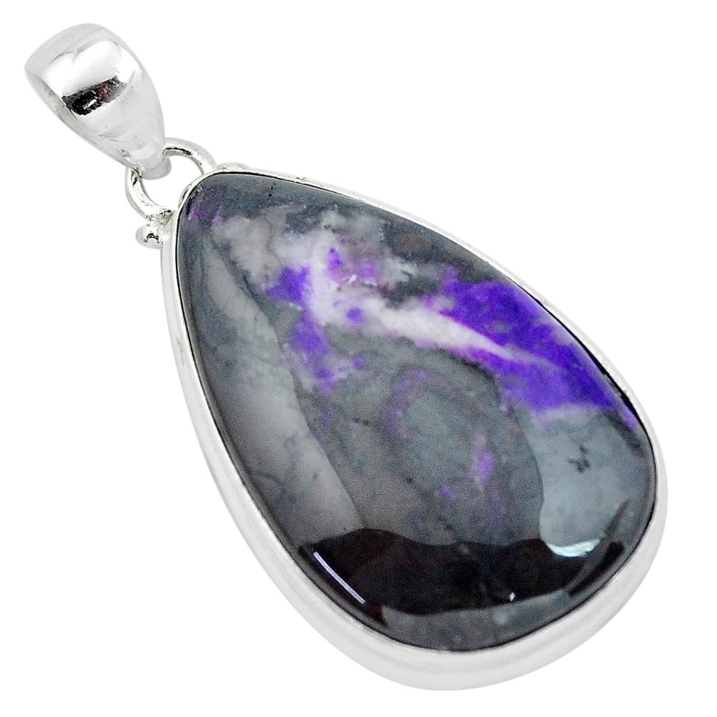 32.14cts natural purple sugilite 925 sterling silver pendant jewelry p53498