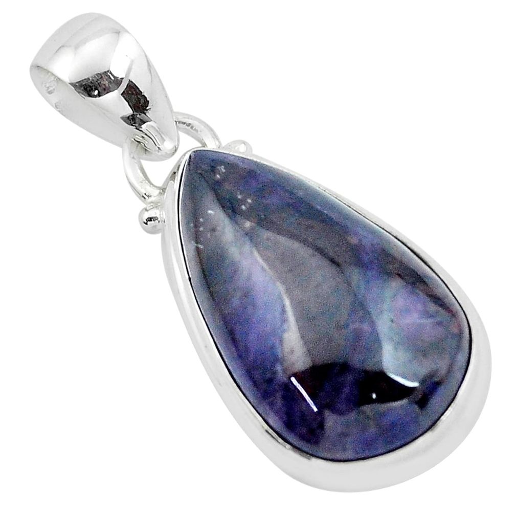 15.29cts natural purple sugilite 925 sterling silver pendant jewelry p53506