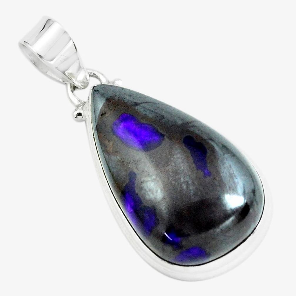 27.69cts natural purple sugilite 925 sterling silver pendant jewelry p66001