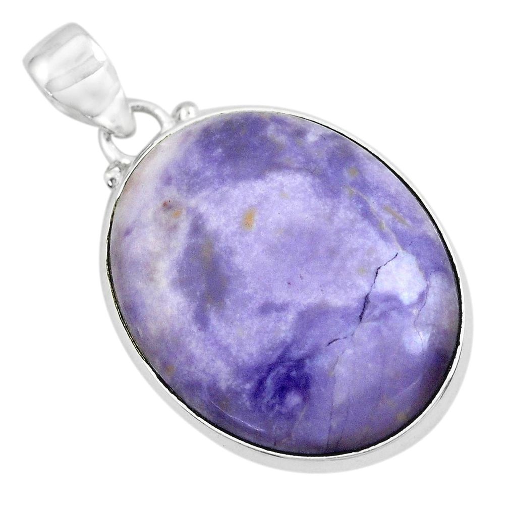 20.15cts natural purple tiffany stone 925 sterling silver pendant jewelry p41239