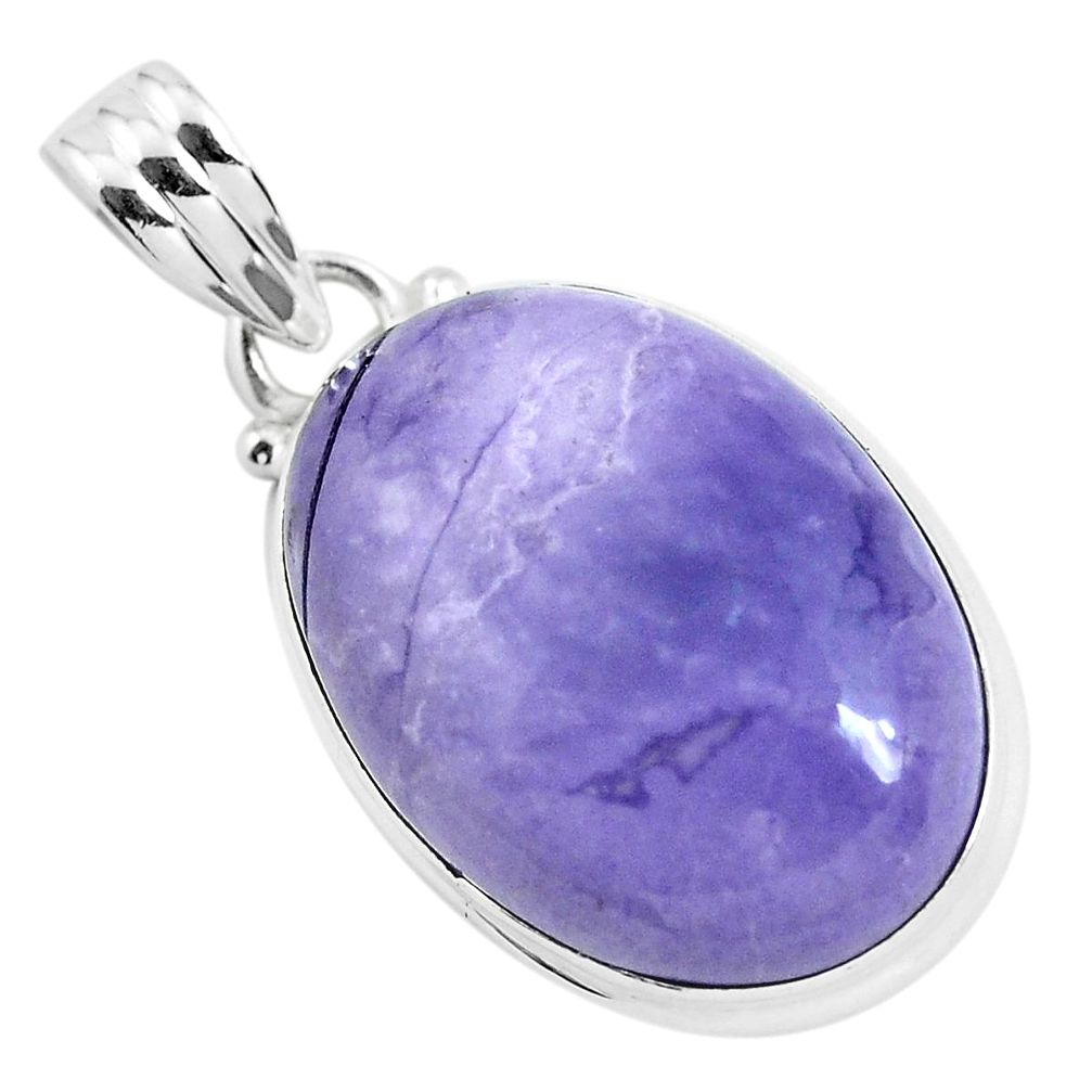 17.65cts natural purple tiffany stone 925 sterling silver pendant jewelry p46302