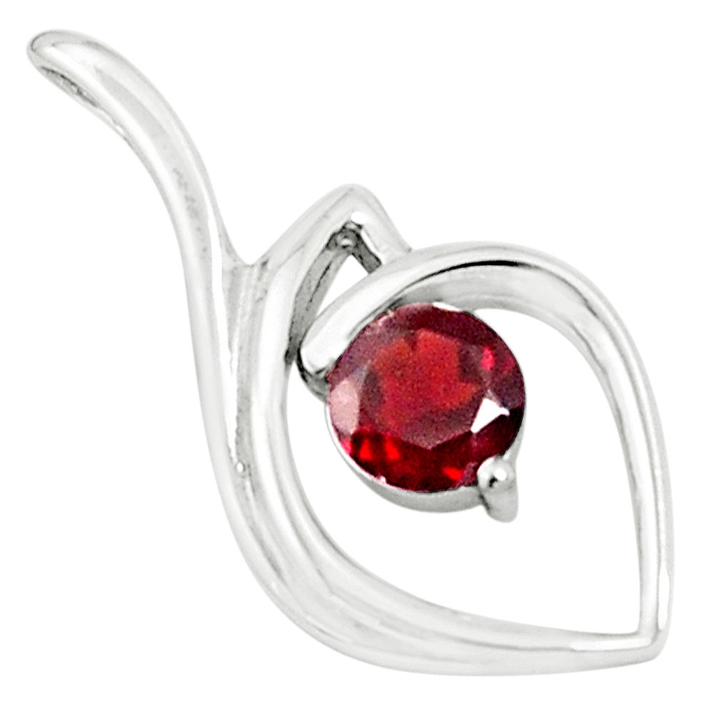 2.95cts natural red garnet 925 sterling silver pendant jewelry p36595