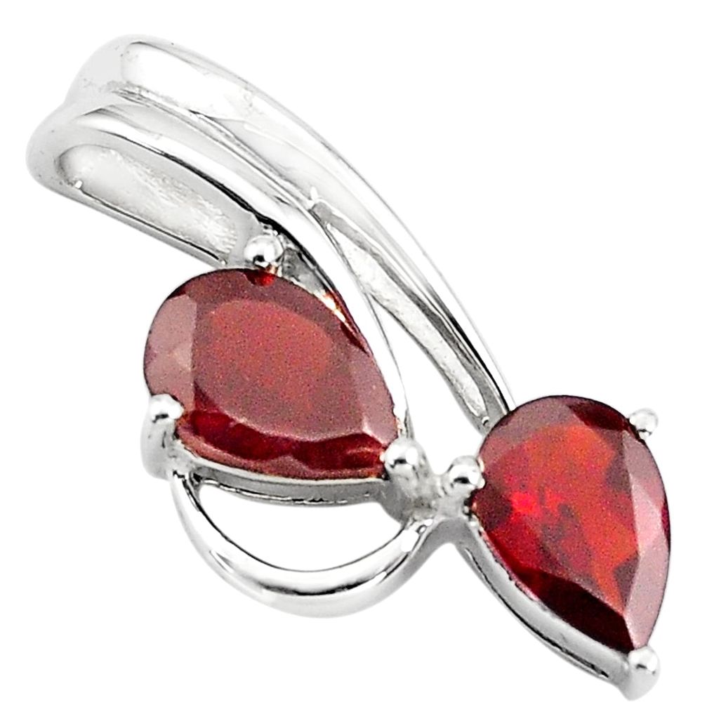 5.84cts natural red garnet 925 sterling silver pendant jewelry p82459