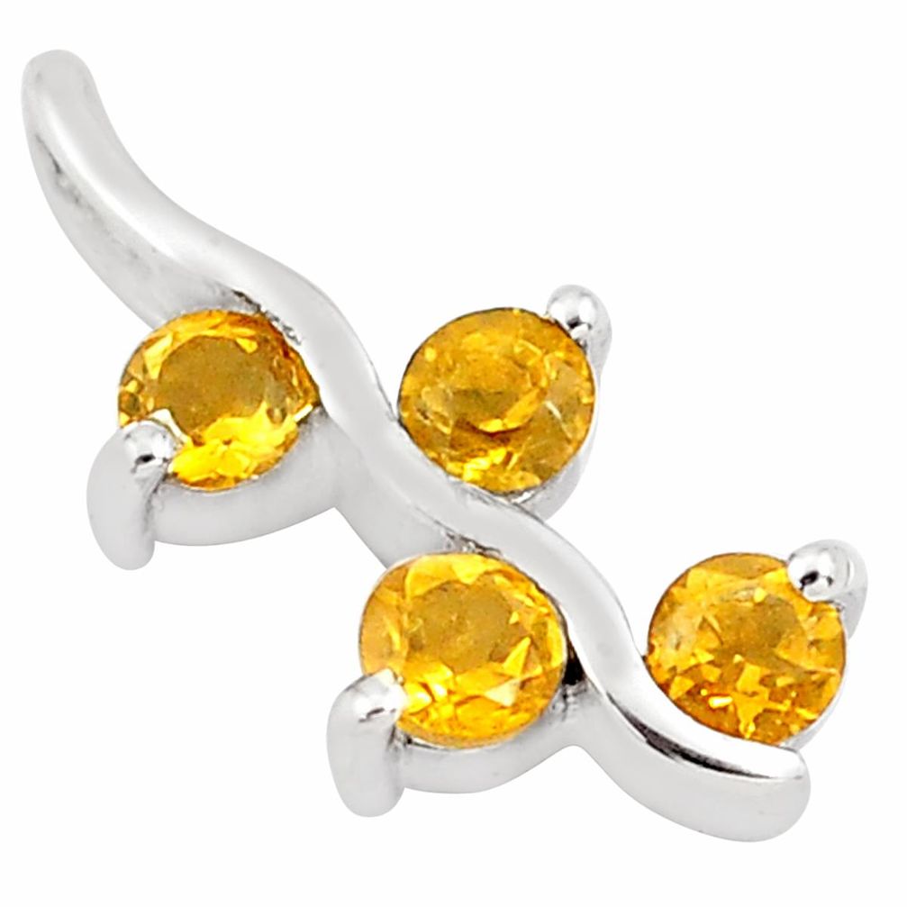 1.07cts natural yellow citrine 925 sterling silver pendant jewelry p82573