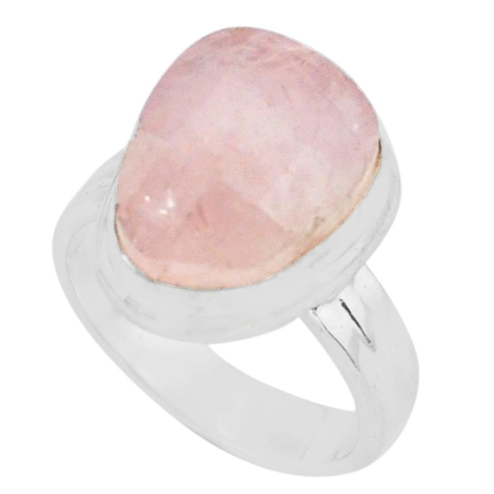 925 silver 7.78cts faceted natural orange morganite solitaire ring size 7 p68443