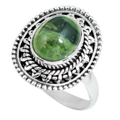925 silver 4.22cts natural black toad eye solitaire ring jewelry size 7 p63174