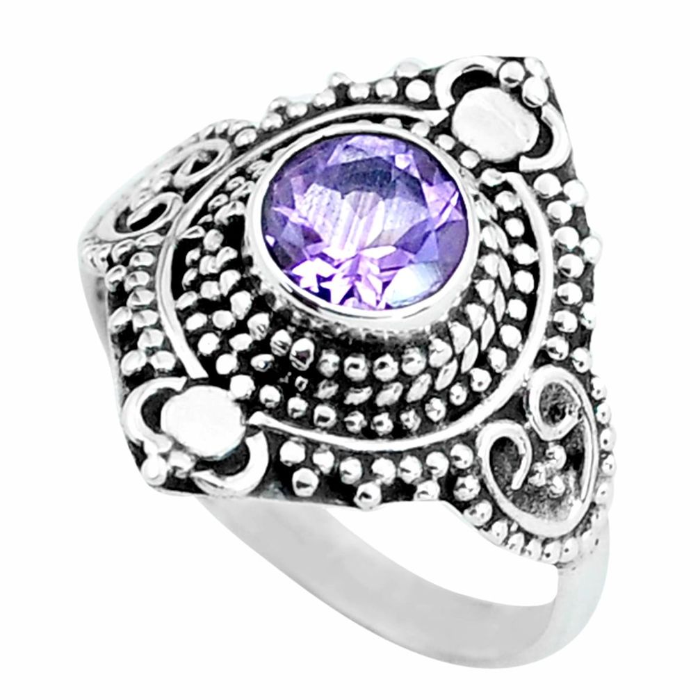 925 silver 1.39cts natural purple amethyst solitaire ring jewelry size 7 d32064