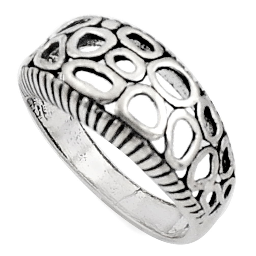 925 sterling silver 5.02gms indonesian bali style solid ring size 8.5 c5237