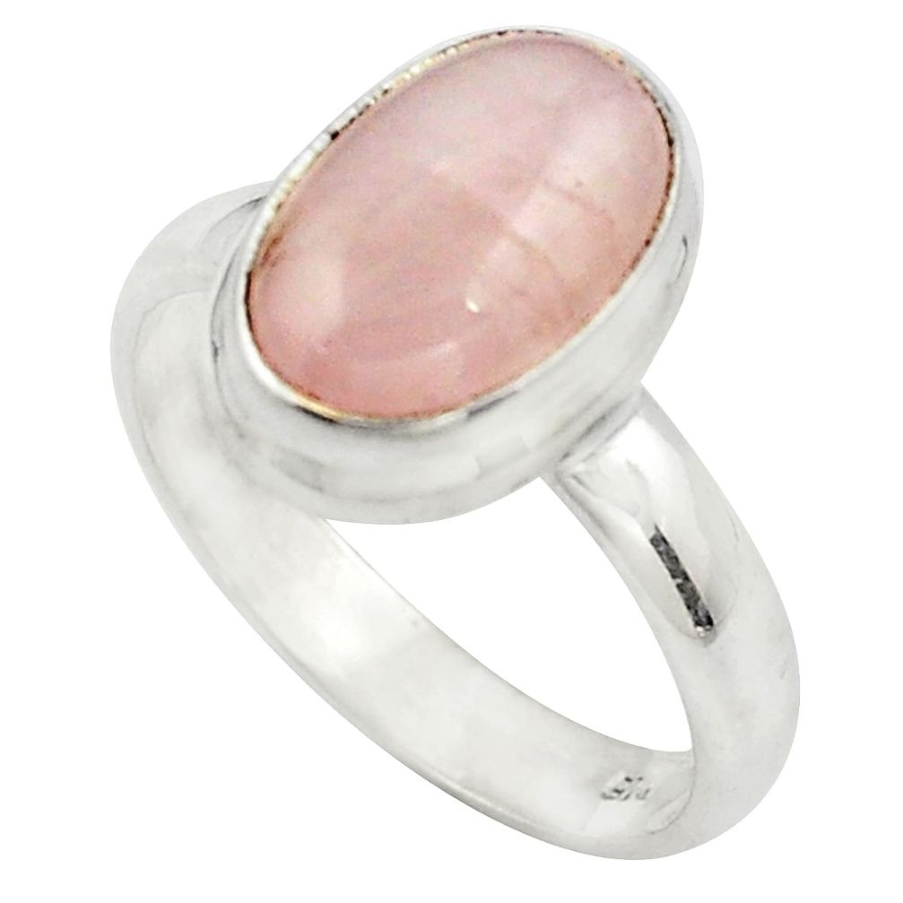 925 sterling silver 4.69cts natural pink kunzite ring jewelry size 7 c4258