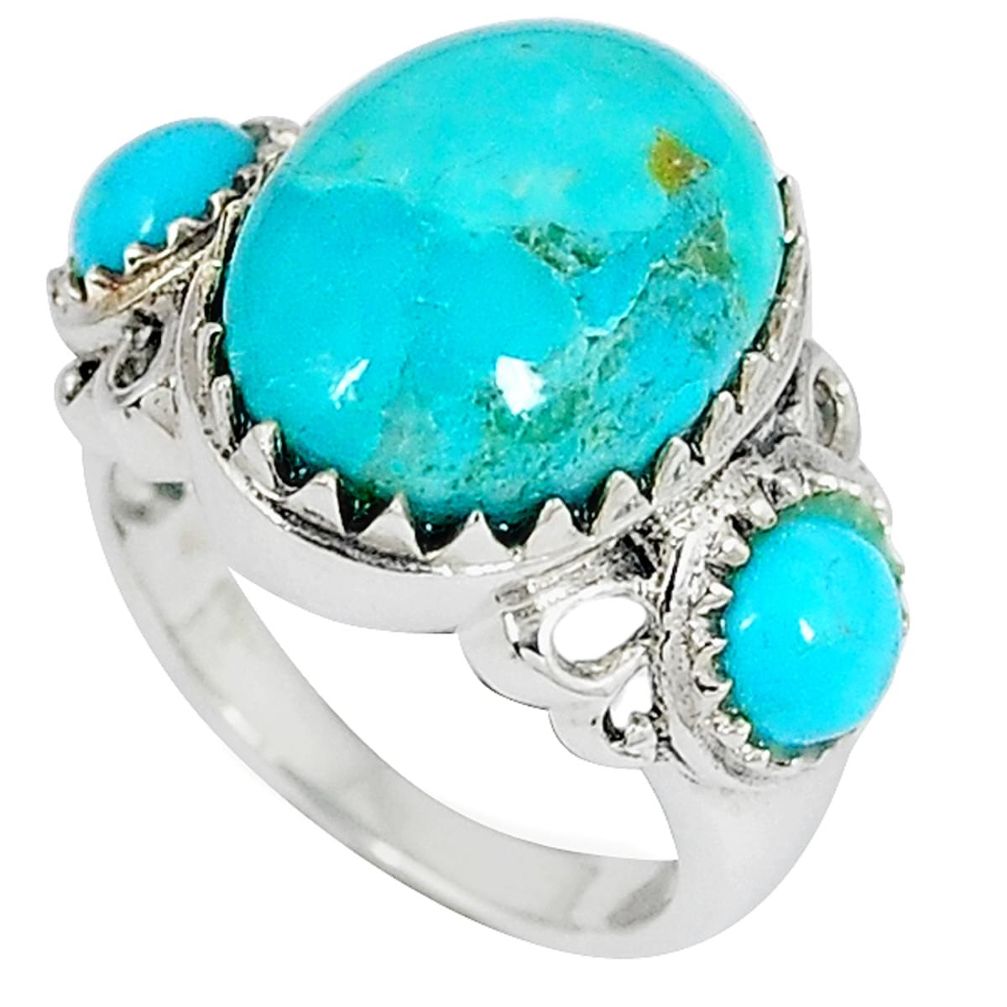 Southwestern arizona sleeping beauty turquoise 925 silver ring size 6 a33398