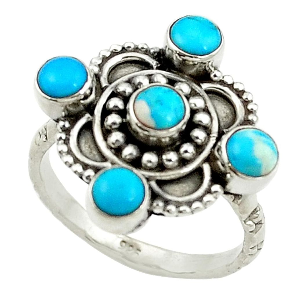 auty turquoise 925 sterling silver ring size 7 d14305