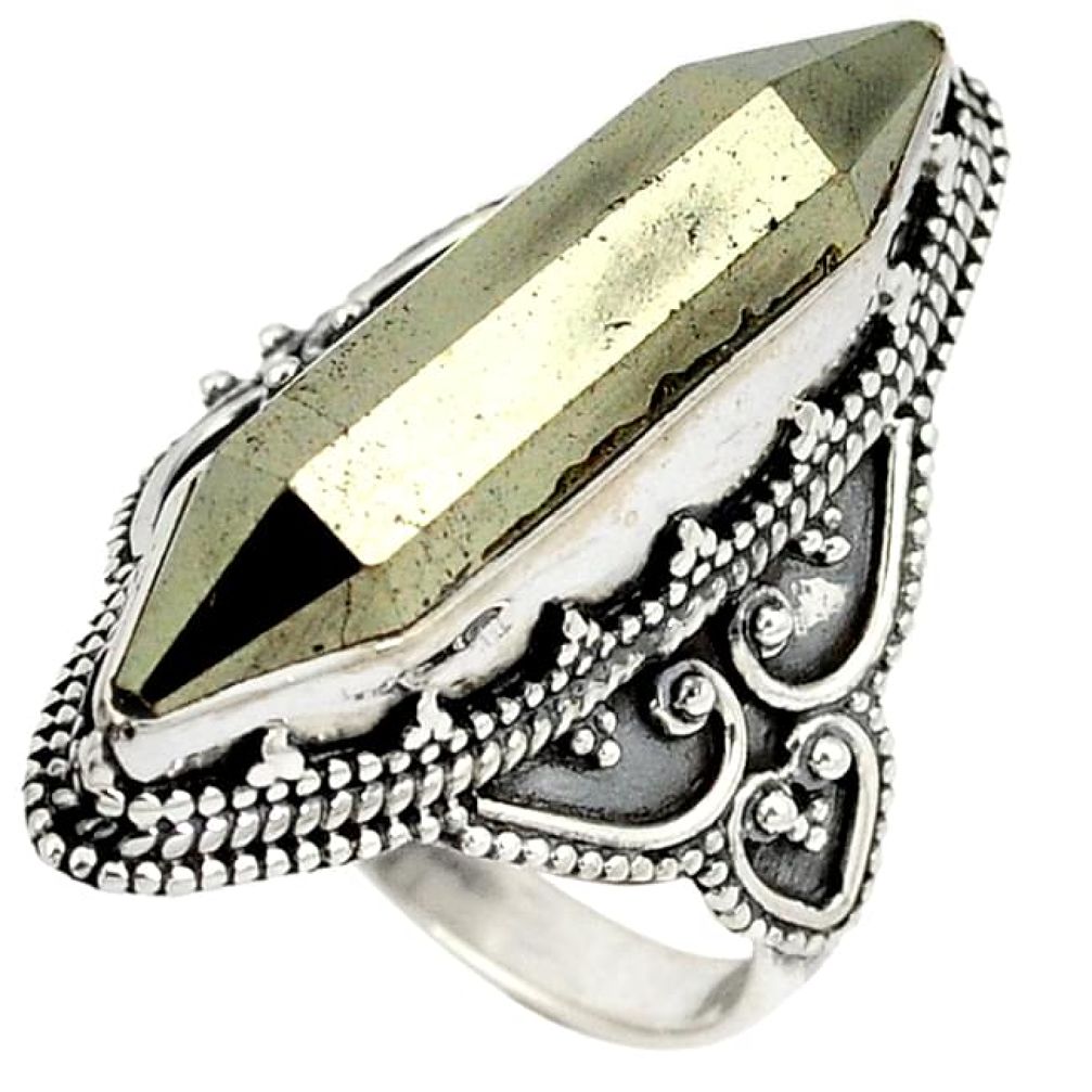 Titanium aura quartz (arkansas) 925 silver solitaire ring size 6.5 j23591