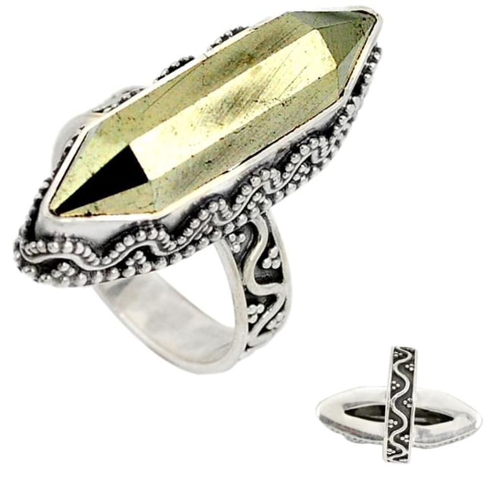 Titanium aura quartz (arkansas) 925 sterling silver ring jewelry size 6 j23595