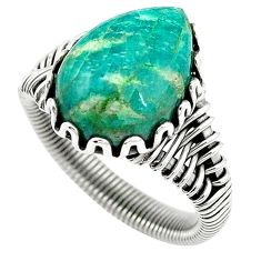 925 silver natural green aventurine (brazil) ring jewelry size 9.5 k67217