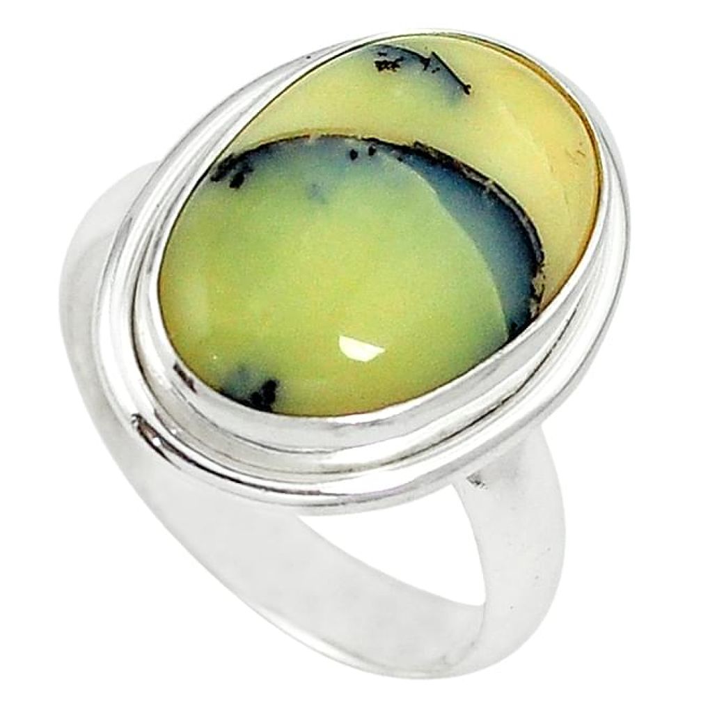 Natural yellow opal 925 sterling silver ring jewelry size 8.5 k72583