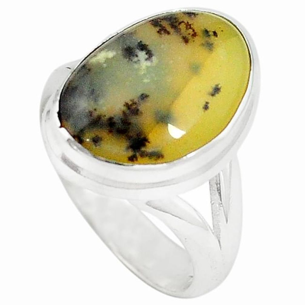 925 sterling silver natural yellow opal fancy shape ring jewelry size 7 k72584