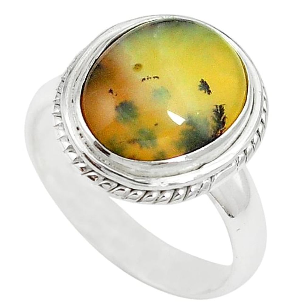 925 sterling silver natural yellow opal fancy ring jewelry size 9 k72597