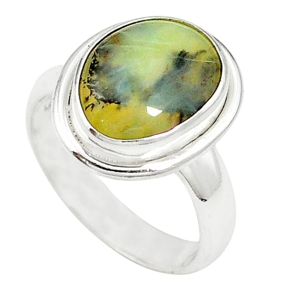 925 sterling silver natural yellow opal fancy shape ring jewelry size 7 k72616