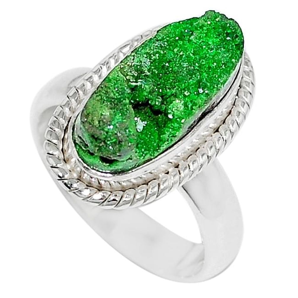 925 sterling silver natural green uvarovite garnet ring jewelry size 7 k72660