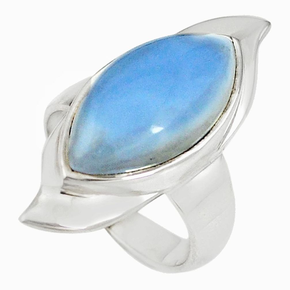 Natural blue owyhee opal 925 sterling silver ring jewelry size 7 m19271