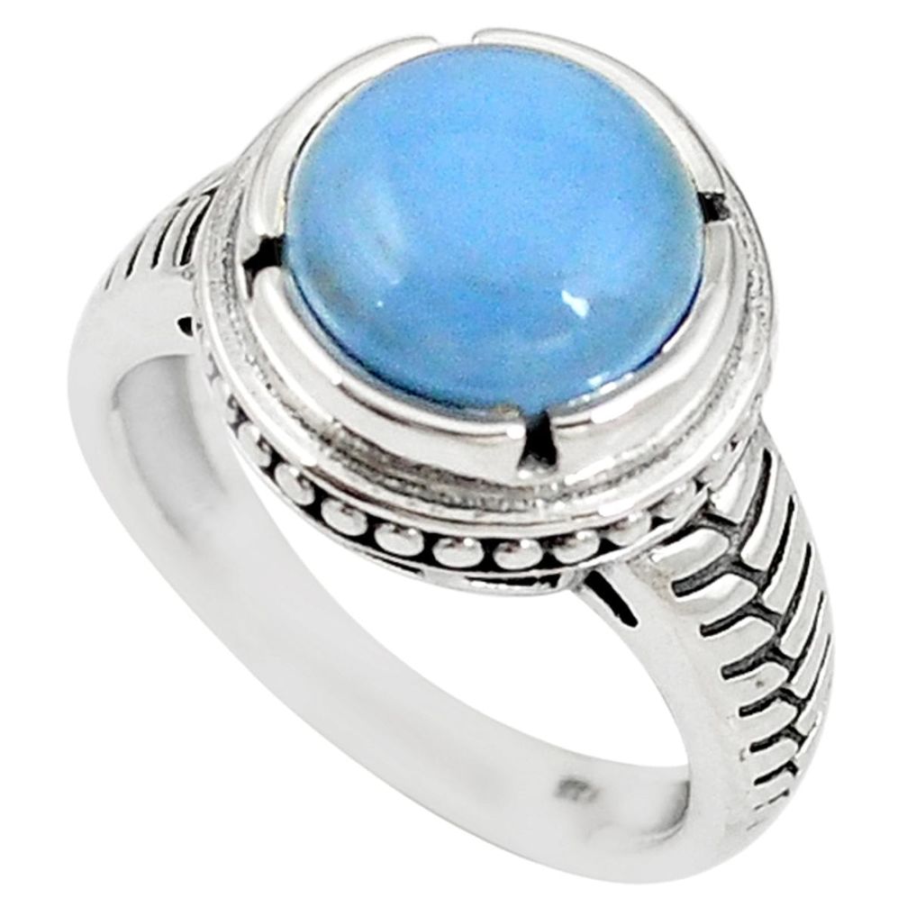 Natural blue owyhee opal 925 sterling silver ring jewelry size 7 m19382
