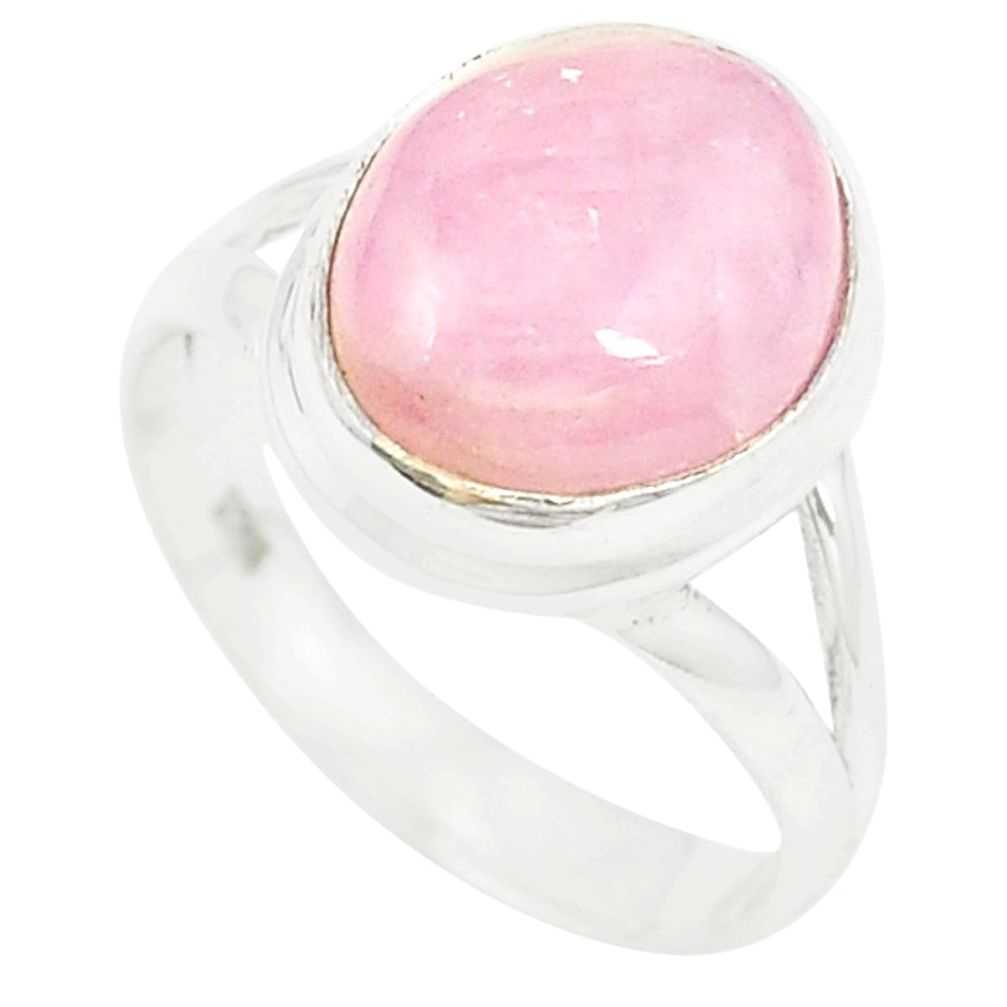 925 sterling silver natural pink kunzite ring jewelry size 6.5 m35749