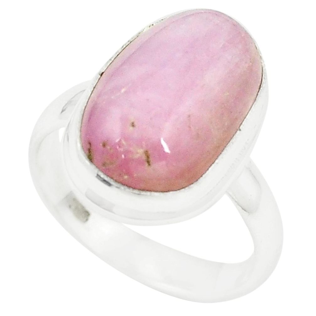 925 sterling silver natural pink kunzite fancy ring jewelry size 7.5 m35756