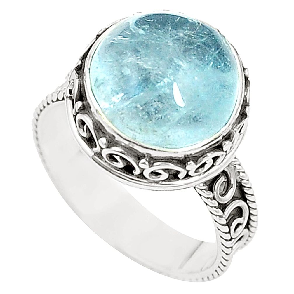 Natural untreated blue topaz 925 sterling silver ring size 7 m35917