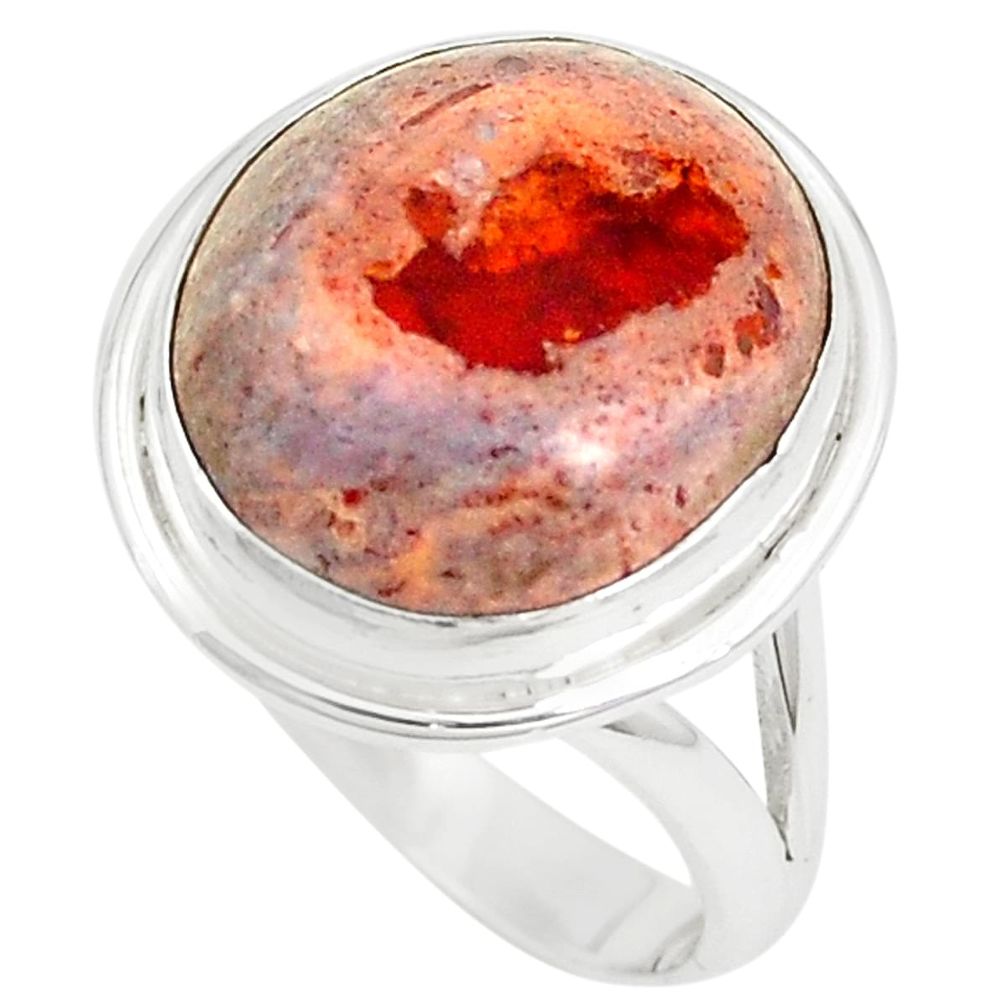 Natural multi color mexican fire opal 925 silver ring jewelry size 8.5 m36131