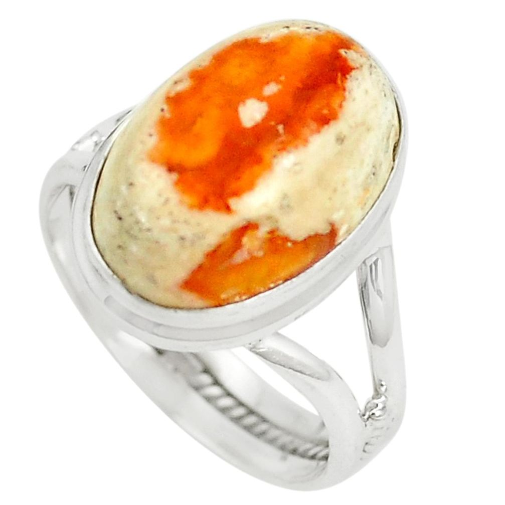 Natural multi color mexican fire opal 925 silver ring jewelry size 9 m36139